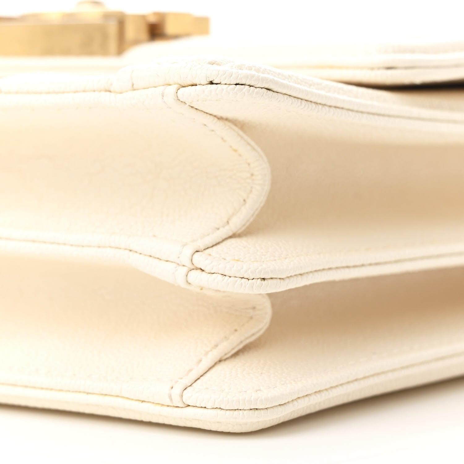 Chanel Caviar Quilted North South Boy Flap White 11 of 12