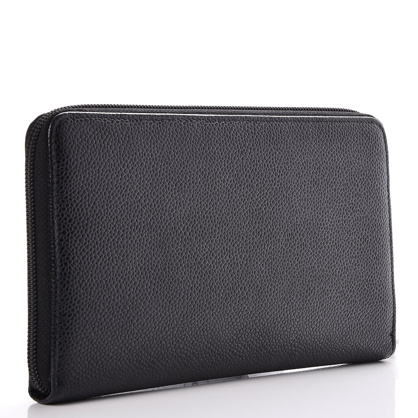 Caviar Large Timeless CC Zip Around Organizer Wallet Black