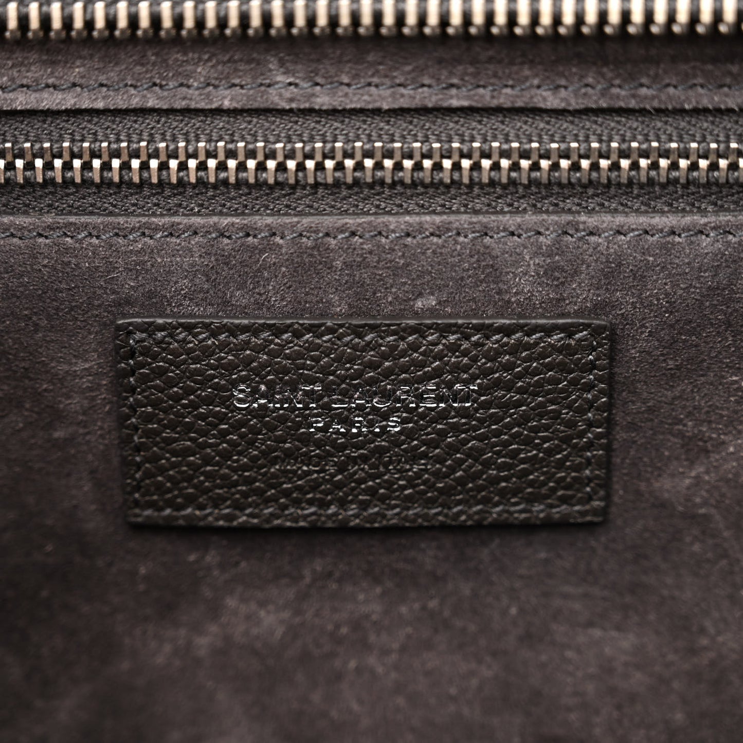 Grained Calfskin Medium Cabas Rive Gauche Coal