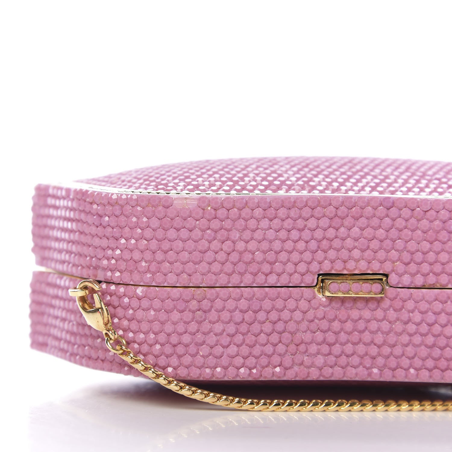 Judith Leiber Swarovski Crystal Minaudiere Clutch Pink 13 of 16
