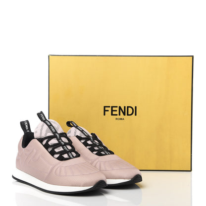 Fendi Nylon FFreedom Sneakers 35 White Rosa 10 of 10