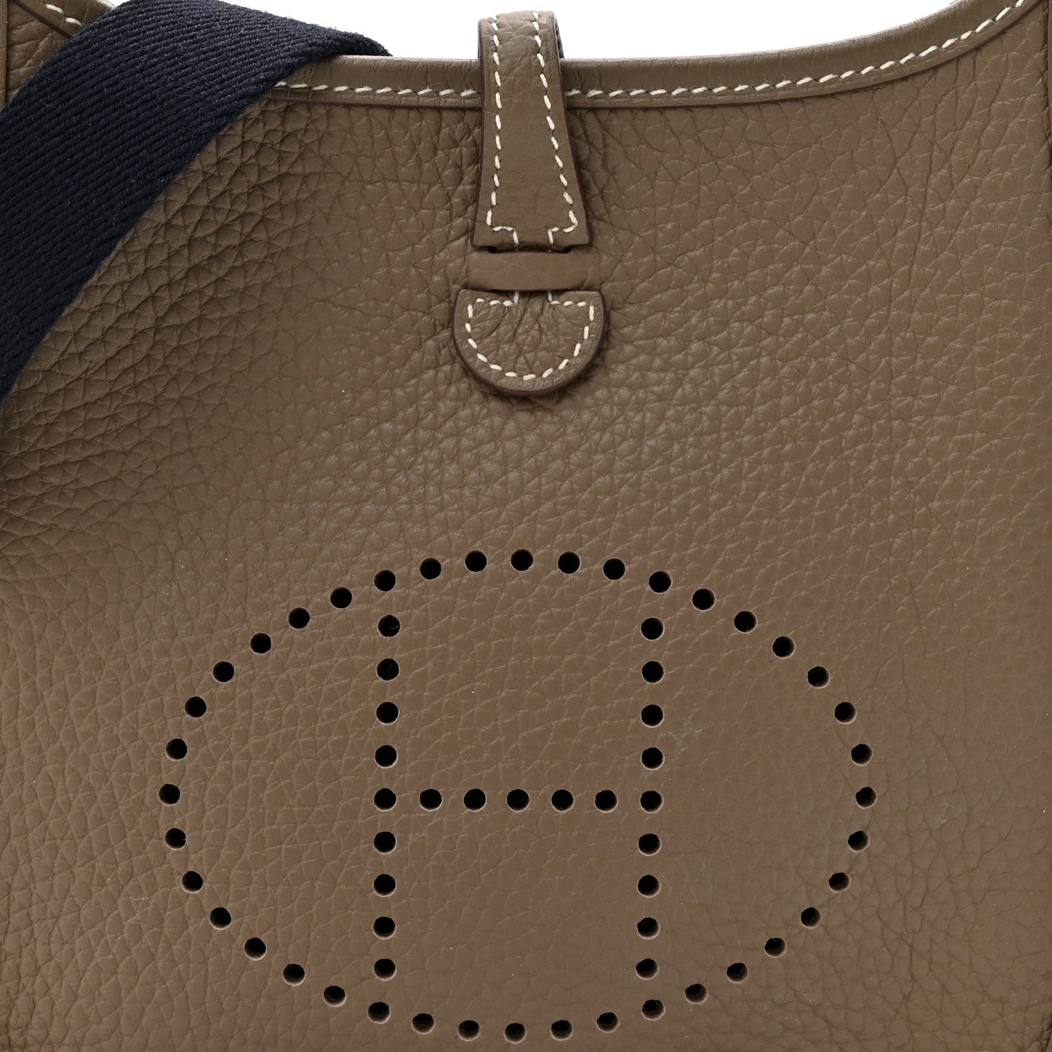 Hermes Taurillon Clemence Amazone Evelyne TPM Etoupe Bleu Indigo 8 of 11