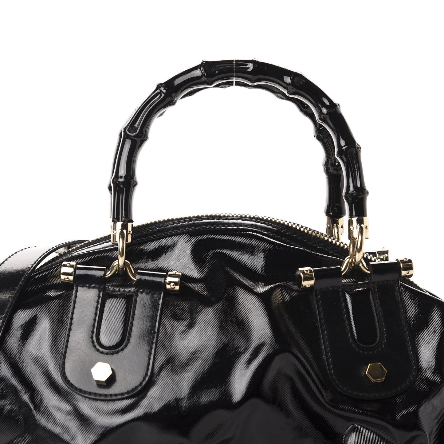 Dialux Pop Bamboo Top Handle Tote Black