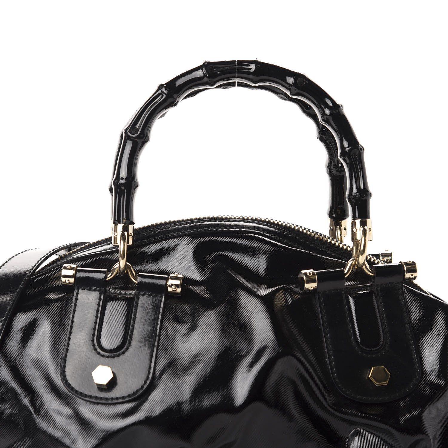 Gucci Dialux Pop Bamboo Top Handle Tote Black 10 of 10