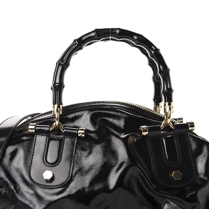 Gucci Dialux Pop Bamboo Top Handle Tote Black 10 of 10