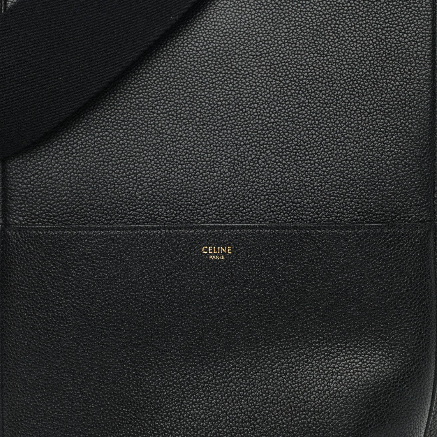 Celine Soft Grained Calfskin Sangle Bucket Bag Black 6 of 9