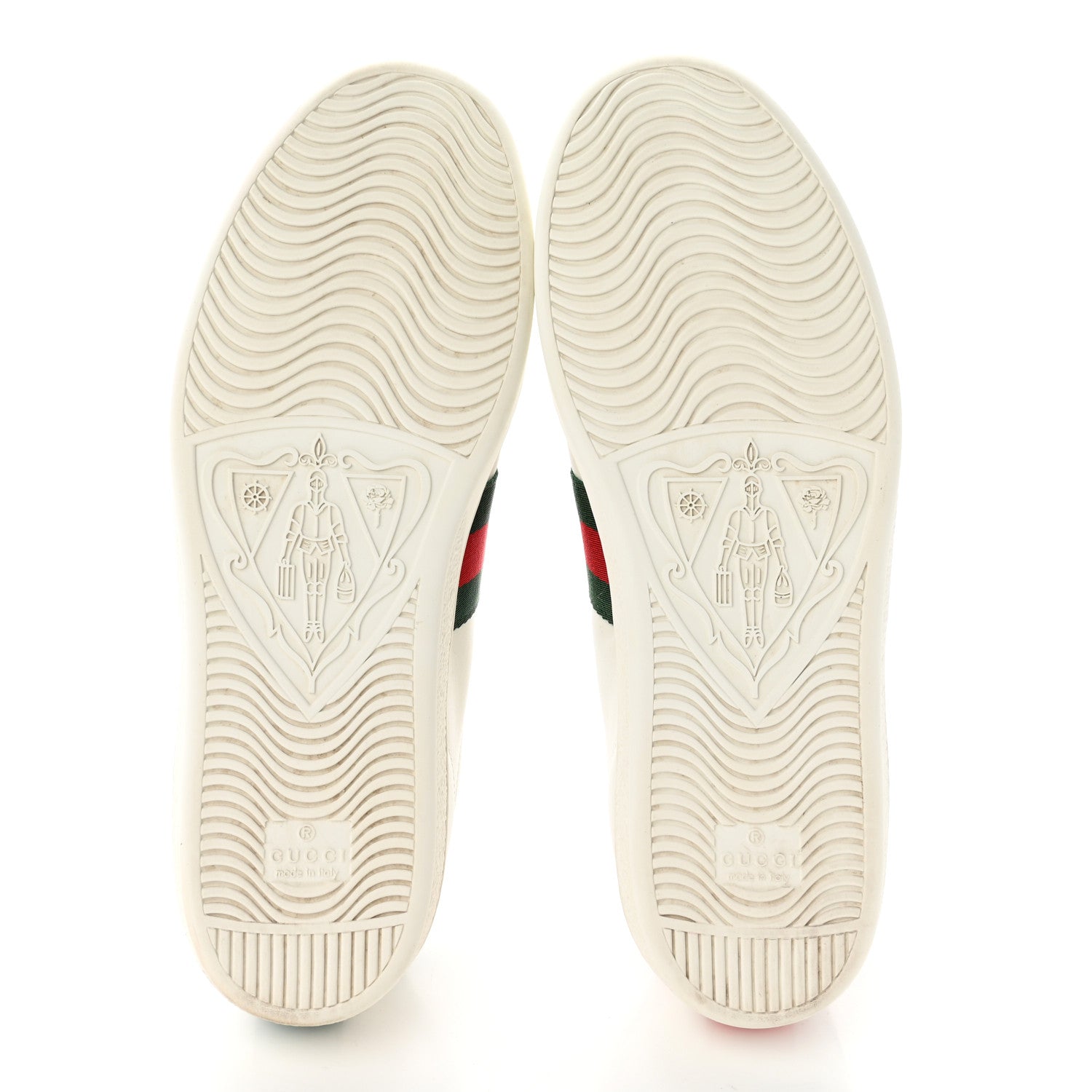 Gucci Calfskin Ayers Bee Embroidered Womens Ace Sneakers 39.5 White Green 5 of 8