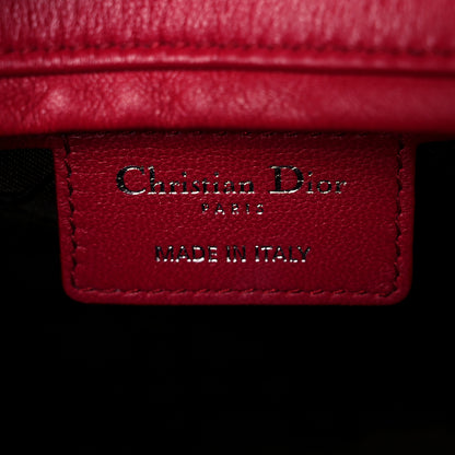 Christian Dior Lambskin Cannage Medium Lady Dior Red 15 of 25
