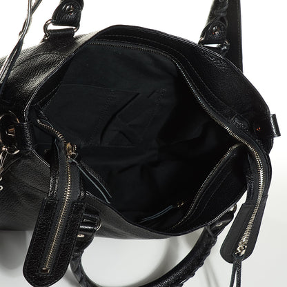 Balenciaga Chevre Silver Metallic Edge Hardware Velo Black 5 of 11