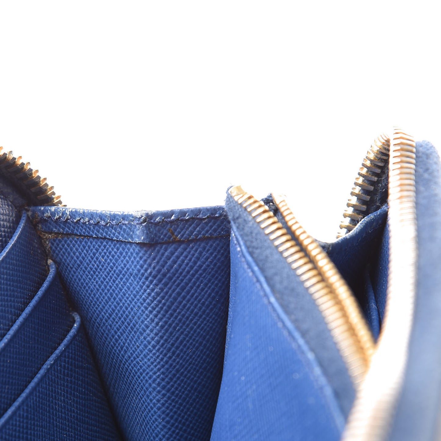 Saffiano Metal Zip Around Wallet Bleuette