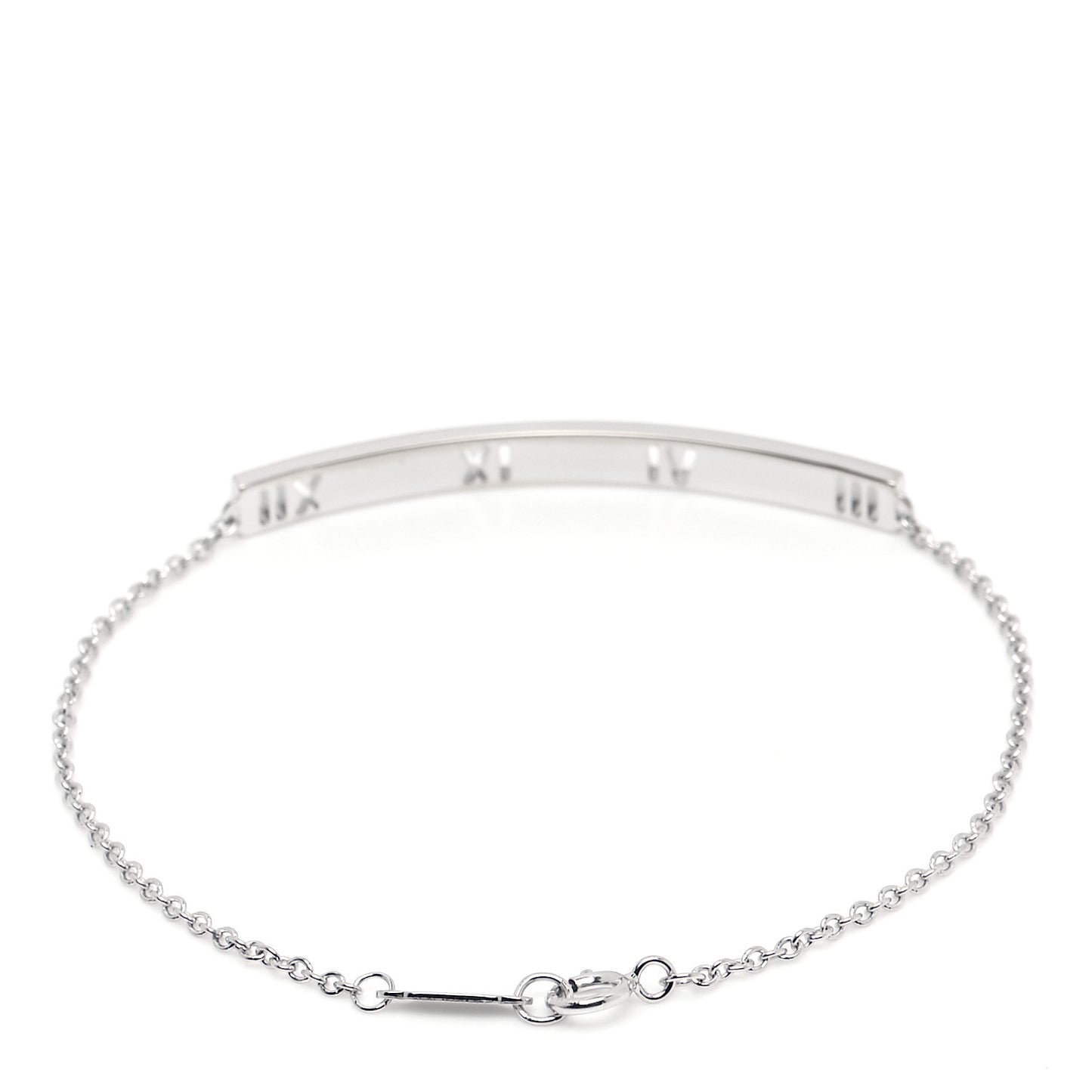 18K White Gold Diamond Atlas Bar Pierced Bracelet