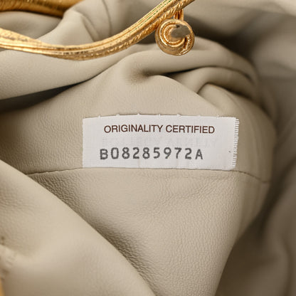 Bottega Veneta Metallic Crinkled Lambskin The Mini Pouch Oro 7 of 11