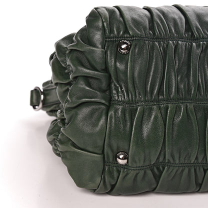Prada Nappa Gaufre Double Zip Tote Green 20 of 22