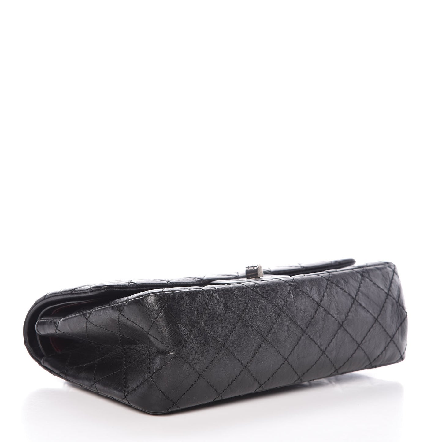 Aged Calfskin Quilted 2.55 Reissue 225 Flap Black