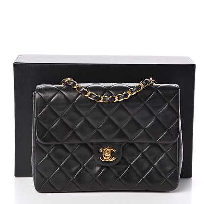 Chanel Lambskin Quilted Mini Square Flap Bag Black 12 of 12