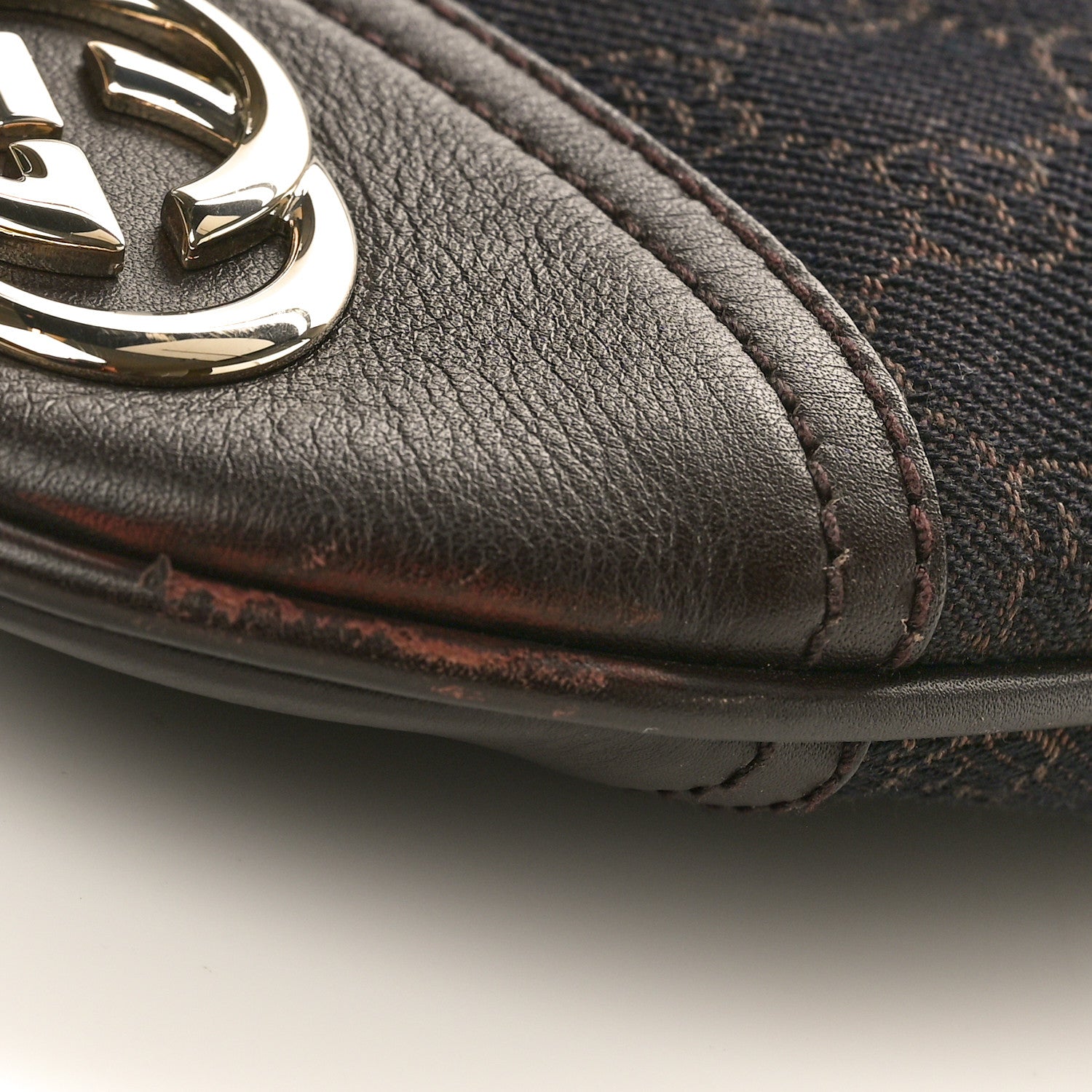 Gucci Monogram Medium New Britt Hobo Dark Brown 11 of 14