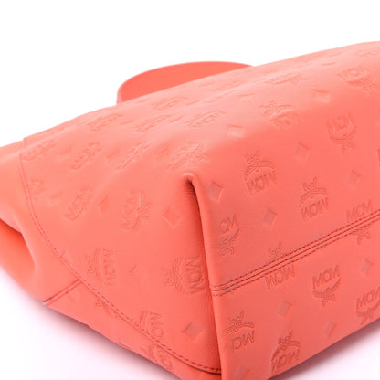MCM Calfskin Ottomar Monogram Medium Klara Hobo Hot Coral 5 of 10