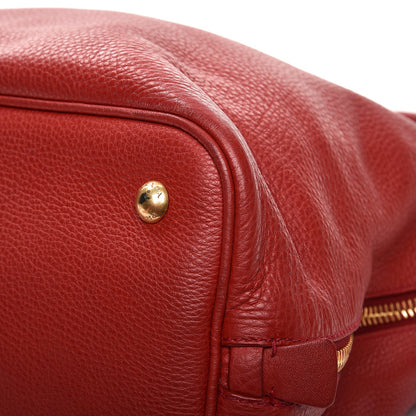 Prada Vitello Daino Side Zip Tote Rosso 13 of 16