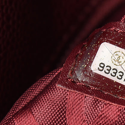 Chanel Caviar CC Stitched Medium Flap Shoulder Bag Burgundy 7 of 15