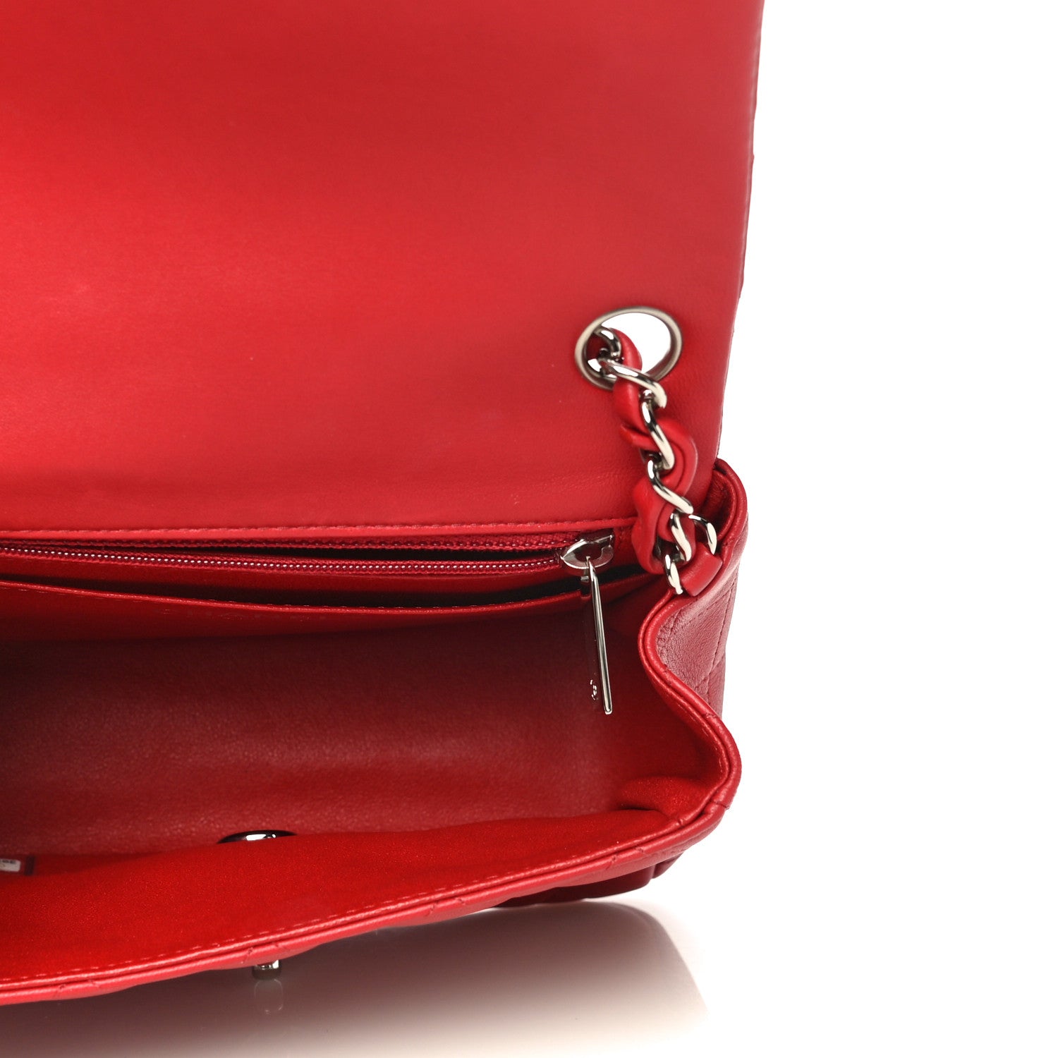 Chanel Lambskin Quilted Mini Square Flap Red 5 of 14