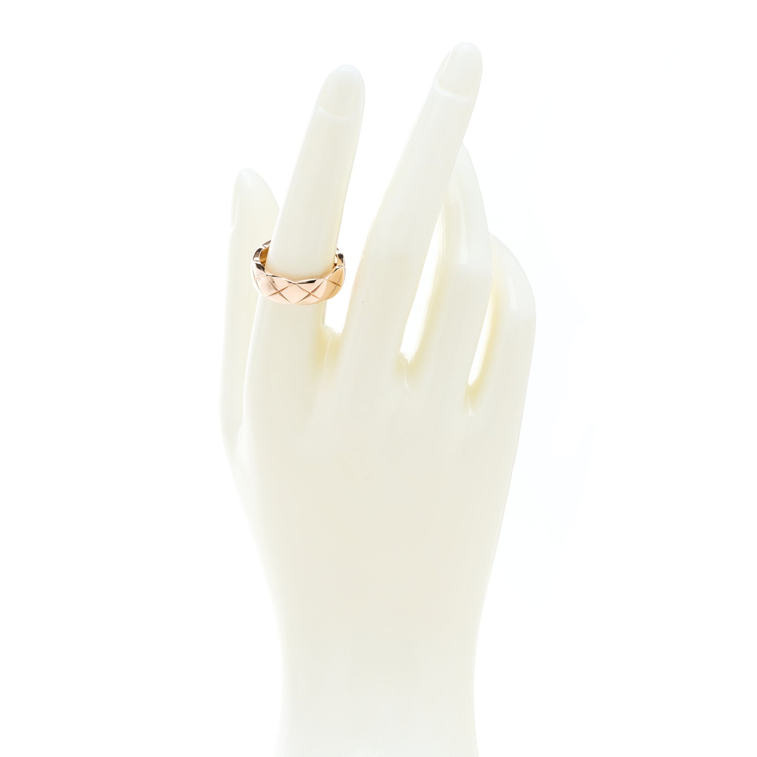 Chanel 18K Beige Gold Small Coco Crush Ring 55 7.25 2 of 9