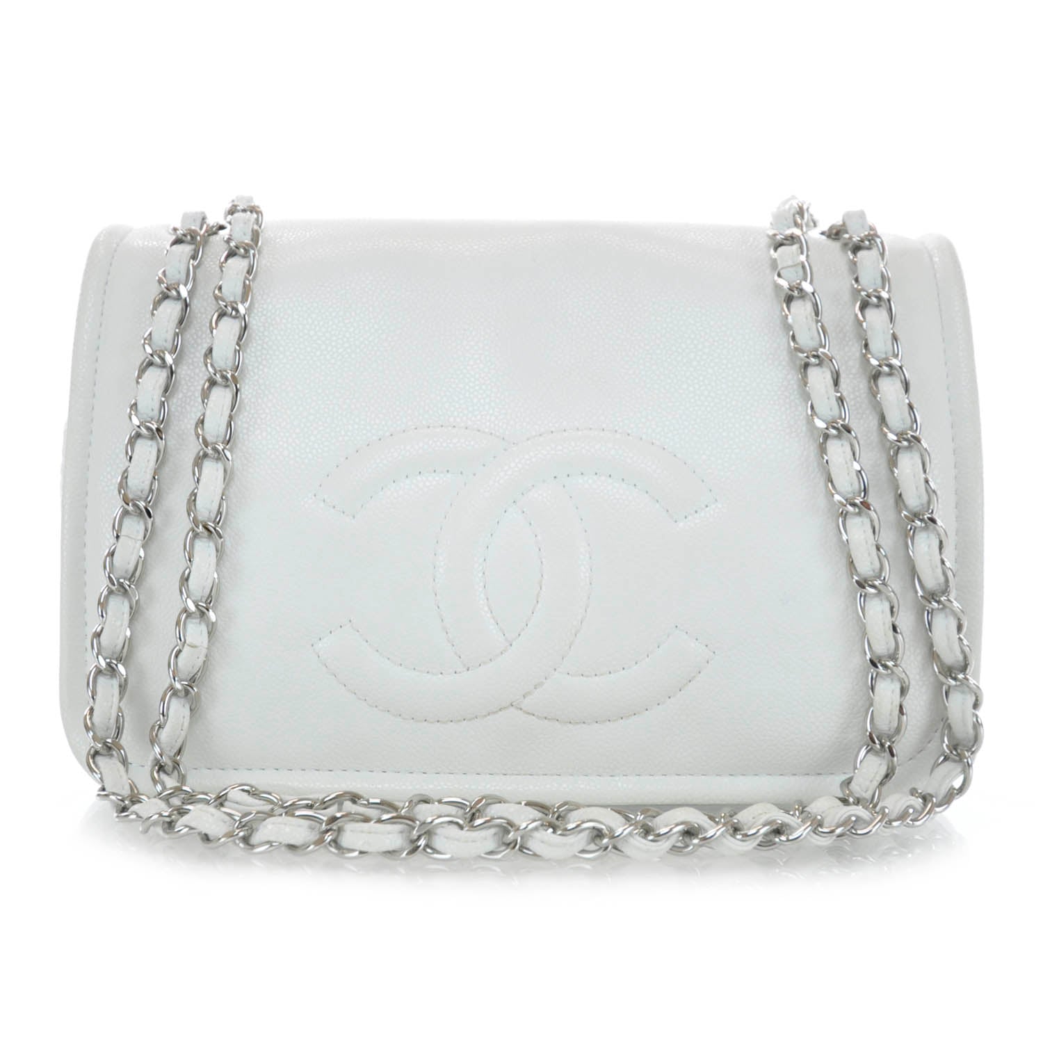 Chanel Caviar Timeless Large Flap White 1 of 9