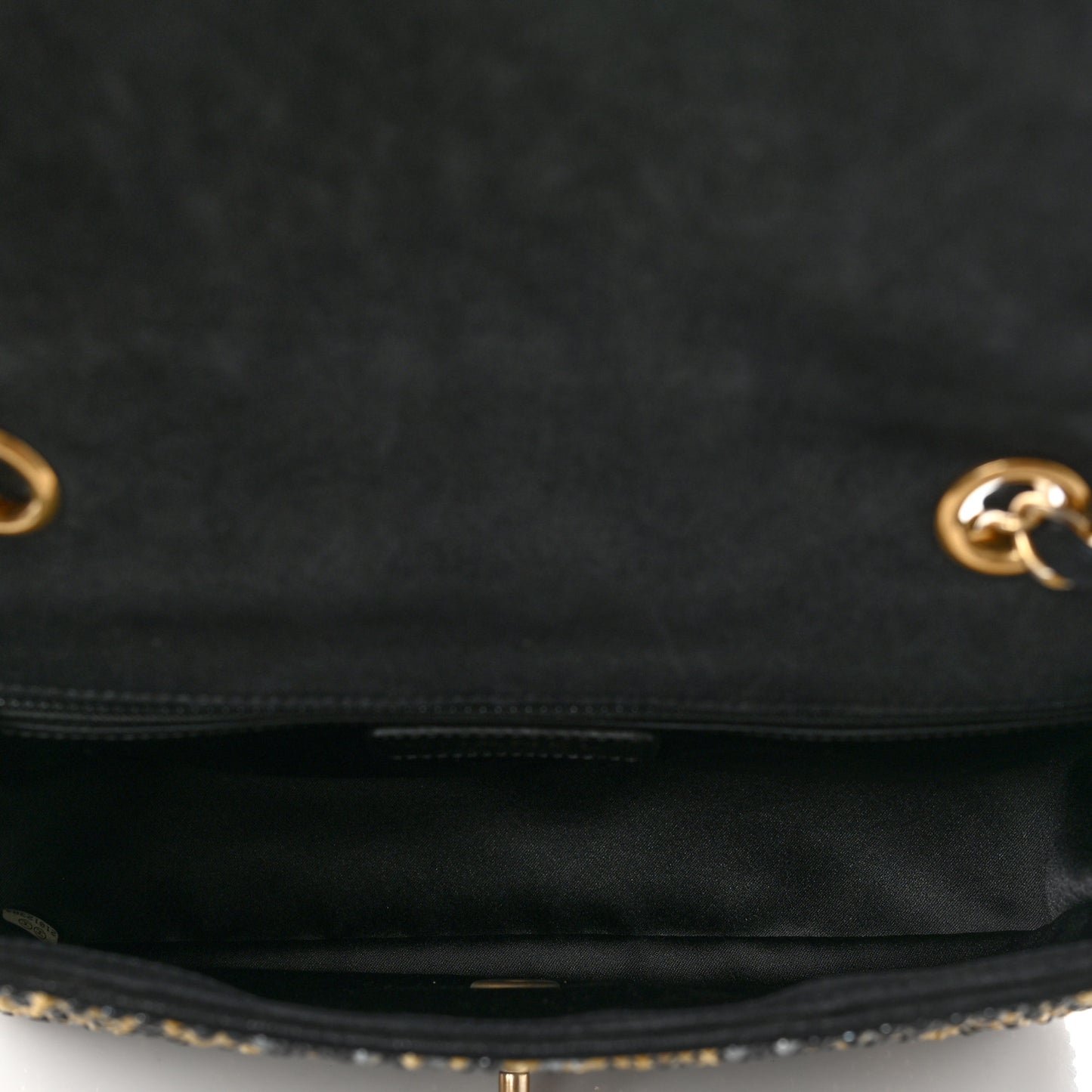 Suede Crystal Medium Flap Black Multicolor