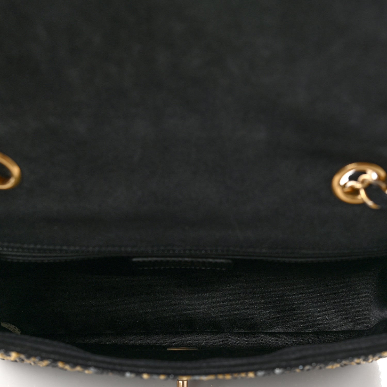 Chanel Suede Crystal Medium Flap Black Multicolor 5 of 8