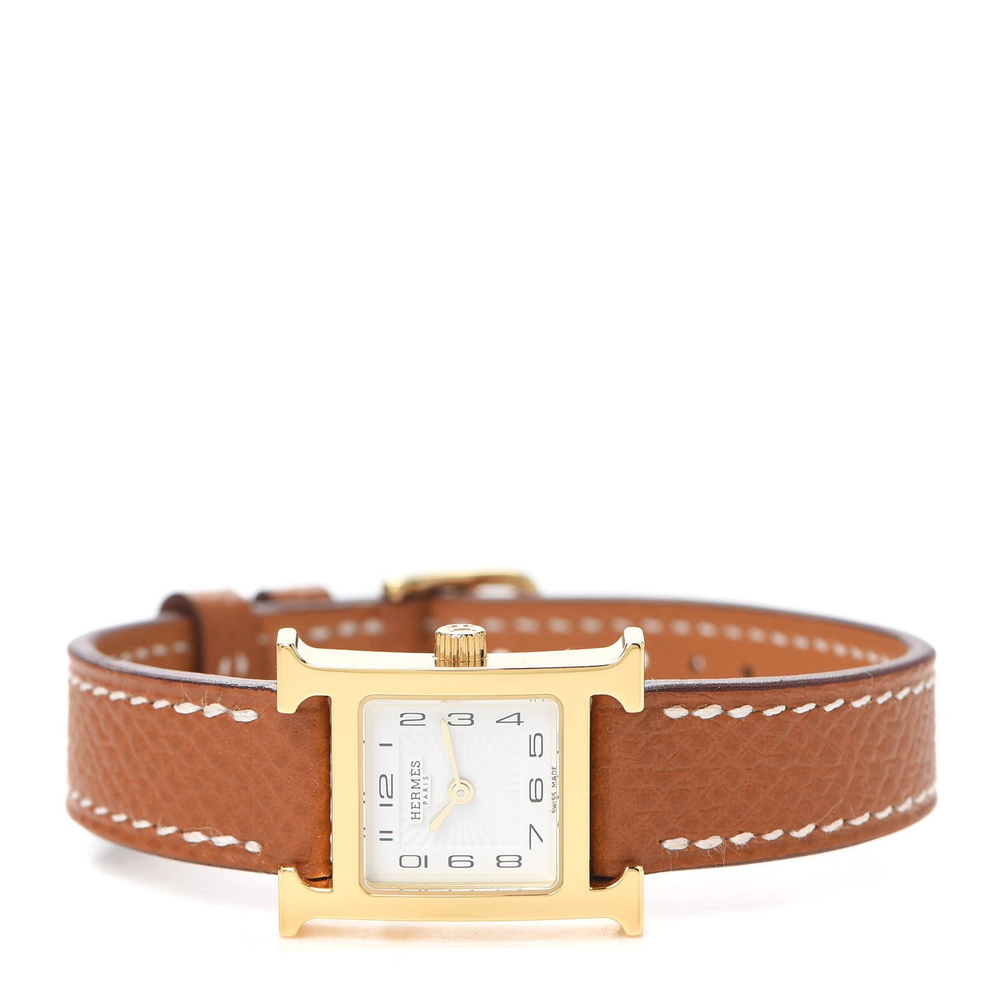 Stainless Steel Epsom 17.2mm Heure H Hour Quartz Watch Gold