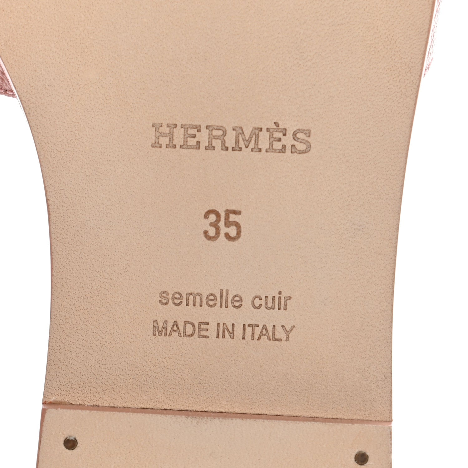 Hermes Epsom Oran Sandals 35 Rose Aube 7 of 7