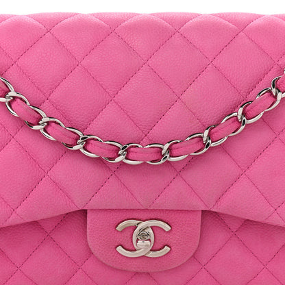 Chanel Iridescent Caviar Quilted Jumbo Double Flap Pink 8 of 14