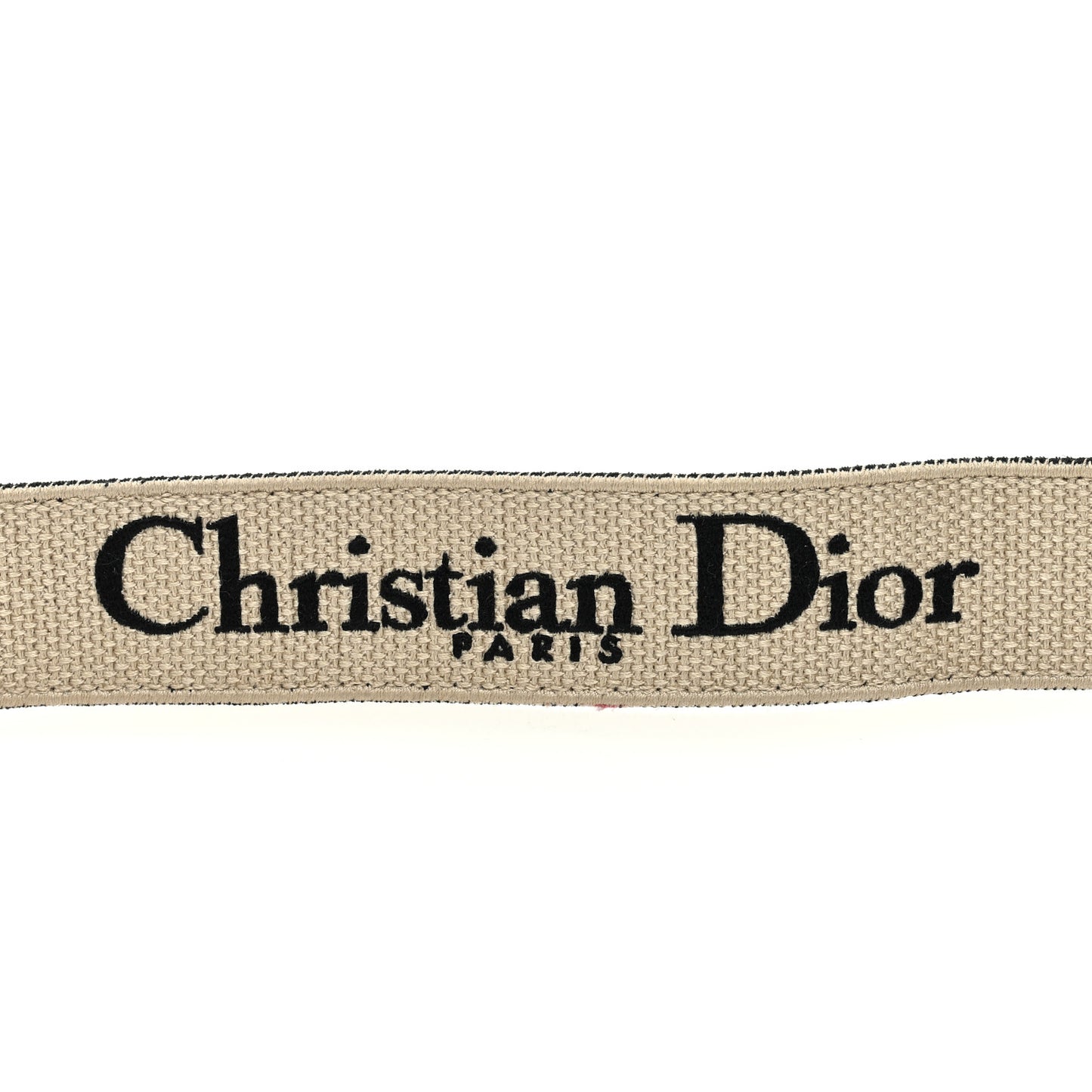 Canvas Embroidered Shoulder Strap Black