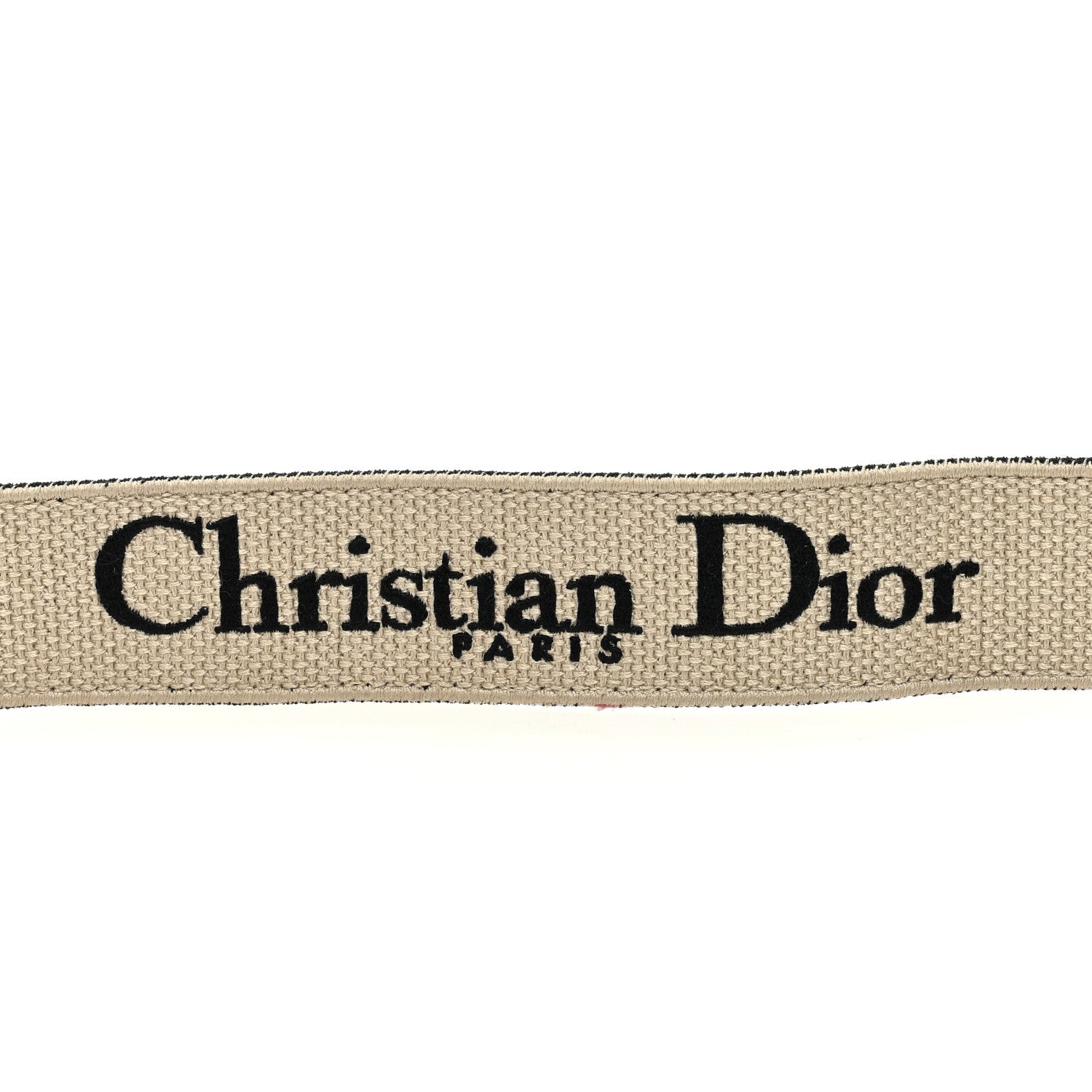 Christian Dior Canvas Embroidered Shoulder Strap Black 4 of 4