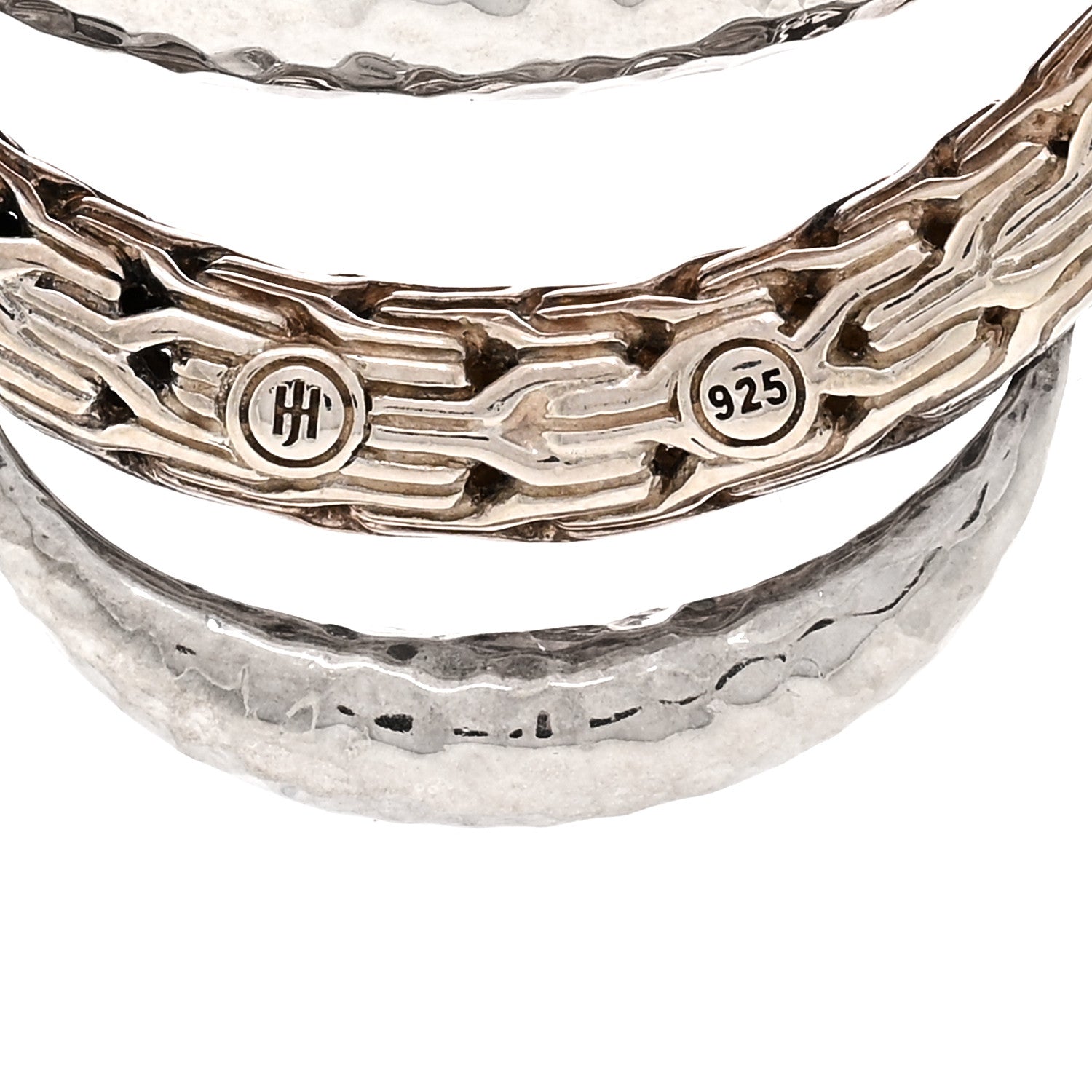 John Hardy Sterling Silver Classic Chain Hammered Bib Necklace 4 of 5