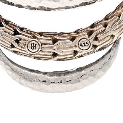 John Hardy Sterling Silver Classic Chain Hammered Bib Necklace 4 of 5