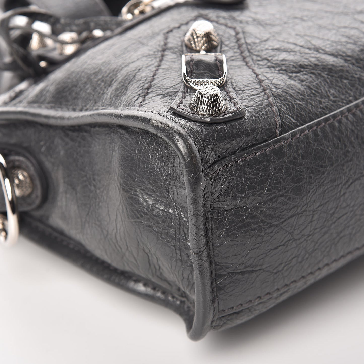 Agneau Giant 12 Silver Hardware Mini City Gris Fossile