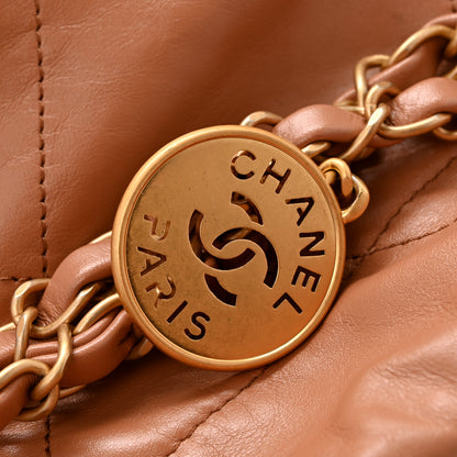 Chanel Shiny Calfskin Quilted Small Chanel 22 Beige 13 of 14