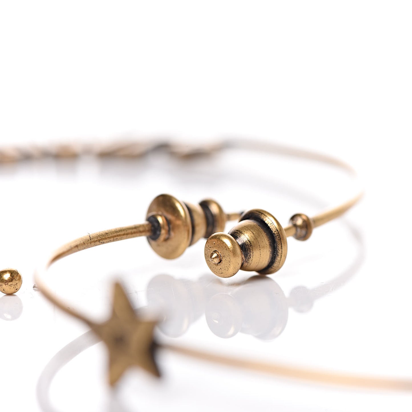 Metal J'Adior Hoop Earrings Aged Gold