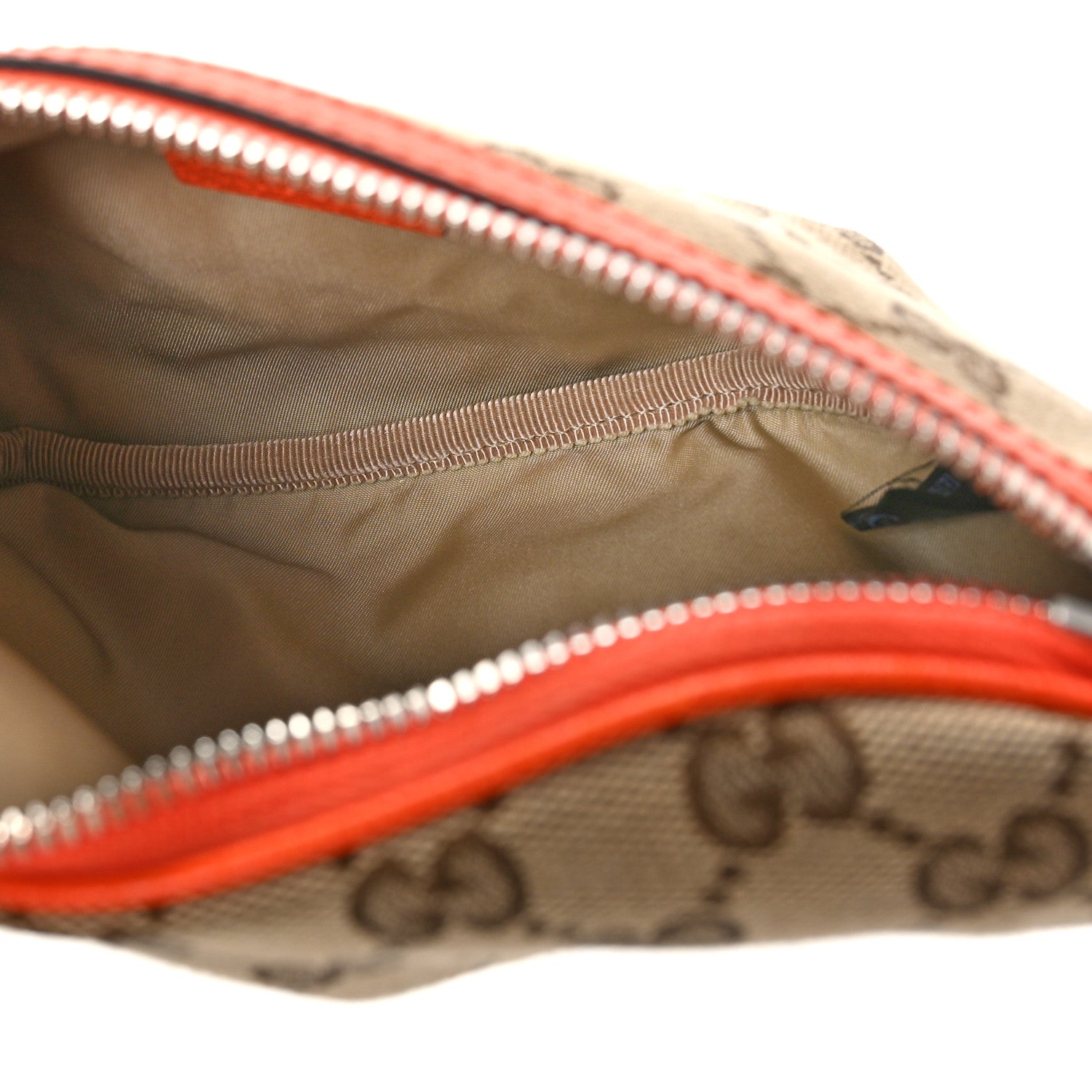 Gucci X THE NORTH FACE Monogram Textured Dollar Calfskin Embroidered Belt Bag Beige Ebony Mystic White Deep Orange 5 of 8