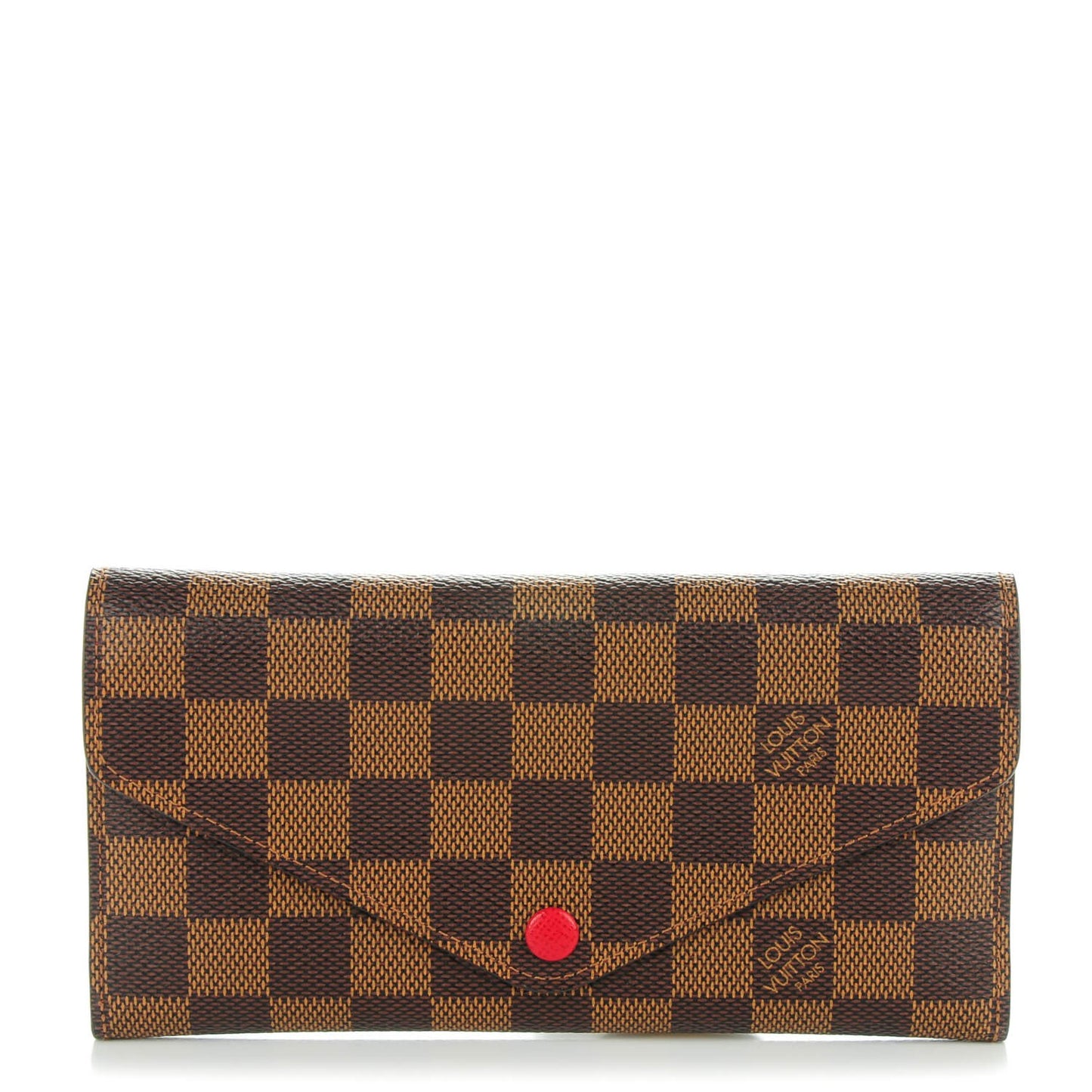 Damier Ebene Josephine Wallet Red