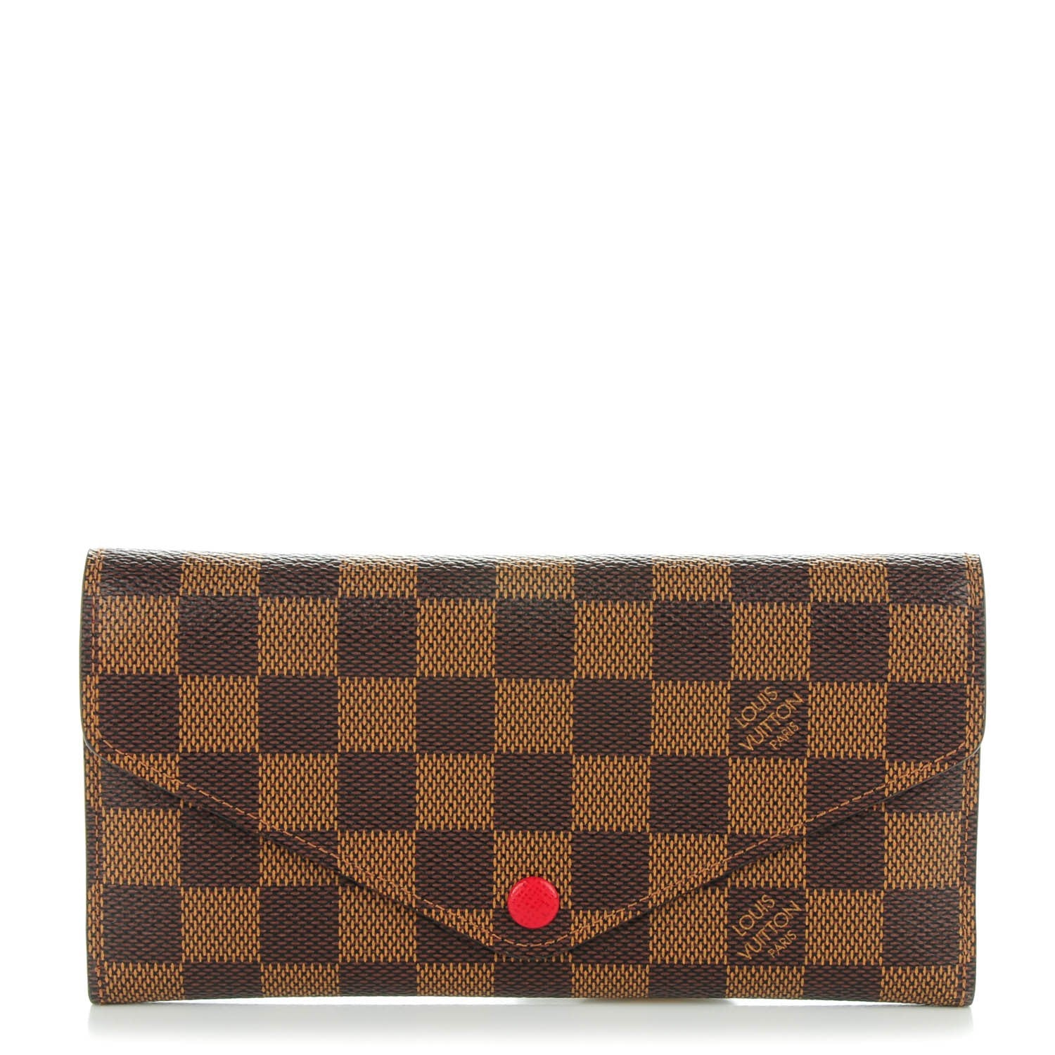 Louis Vuitton Damier Ebene Josephine Wallet Red 1 of 7