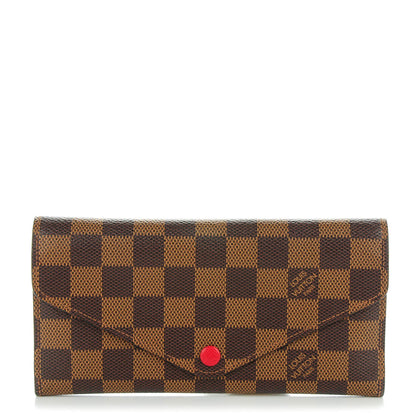 Louis Vuitton Damier Ebene Josephine Wallet Red 1 of 7