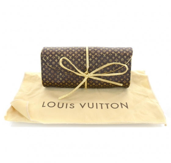 Satin Monogram Jewelry Roll Pouch