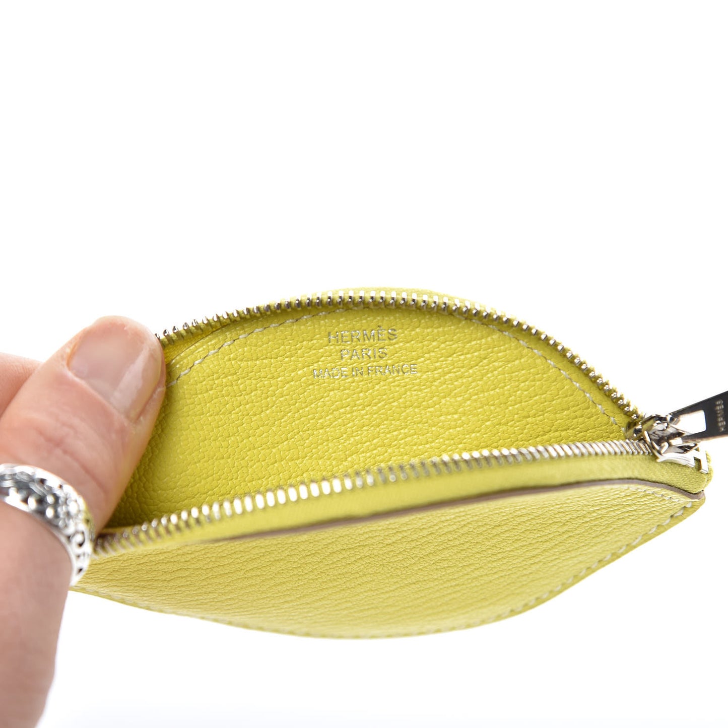 Chevre Mysore Tutti Frutti Citron Coin Purse Charm Lime