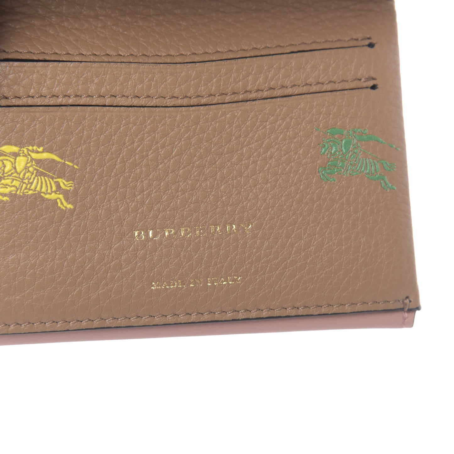 Grained Calfskin EKD Tri-Fold Compact Wallet Light Camel