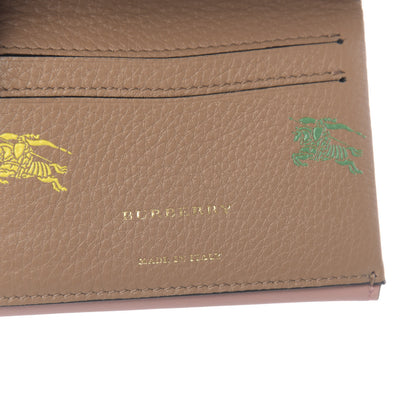 Burberry Grained Calfskin EKD Tri-Fold Compact Wallet Light Camel 6 of 6