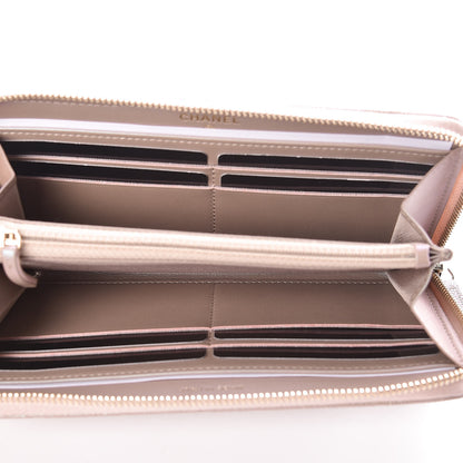 Chanel Iridescent Caviar Quilted Long Zip Around Wallet Beige 5 of 9