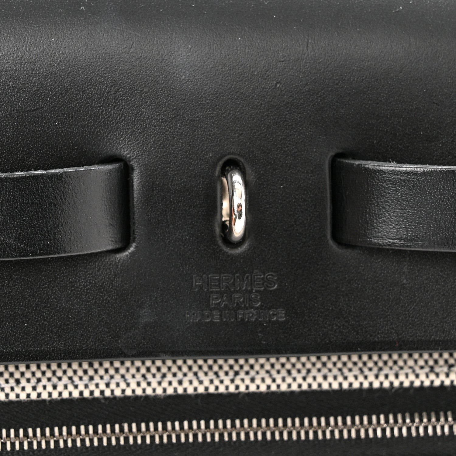 Hermes Toile H Berline Vache Hunter Herbag Zip PM 31 Bleu Encre Black 7 of 16