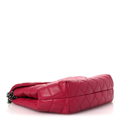 Chanel Lambskin Quilted Large Daily Supple Flap Dark Pink 4 of 15