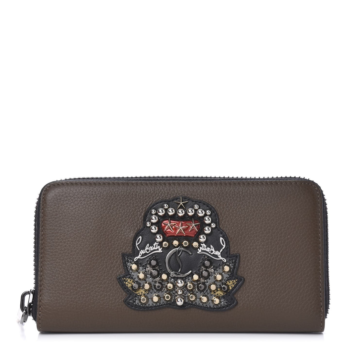 Calfskin Ecusson Panettone Zip Around Wallet Cafe